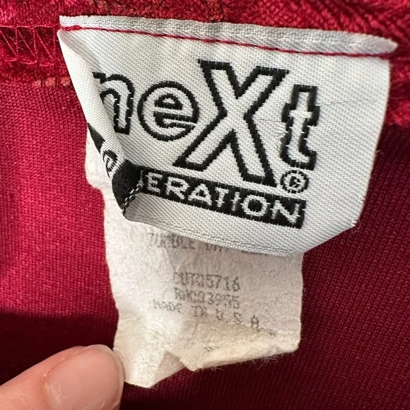 Vintage Crushed Velvet Babydoll Top Fairy Grunge Size 26 28 Red Floral Sparkly - Picture 12 of 13